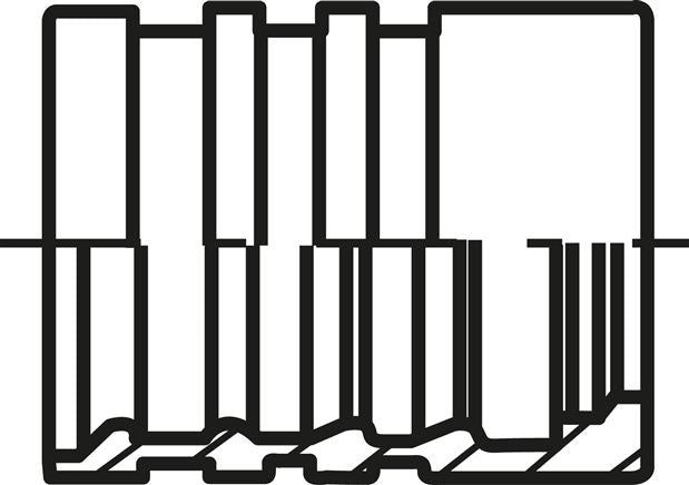 Pressanschluss Hülse 2 SN & 4 SP (geschält), 22 x 30 (Da x L)