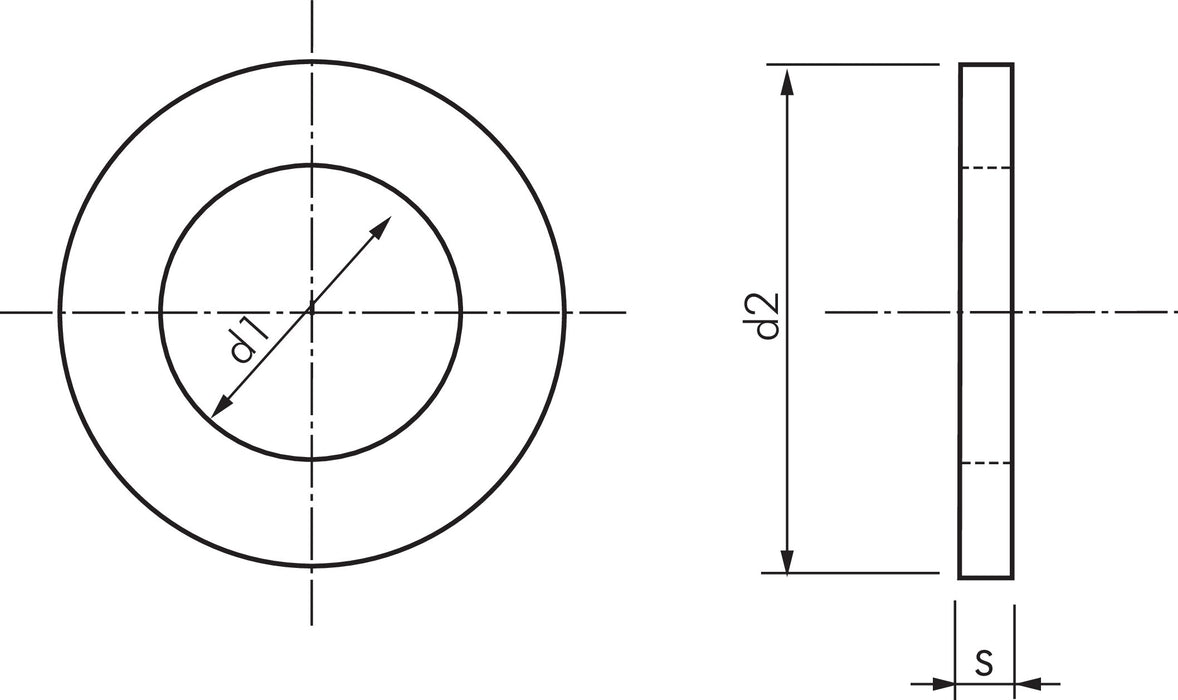 Washer, DIN 125 A, M 12 (13.0x24mm), galvanized steel