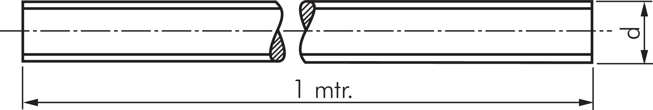 Tige filetée DIN 975 (1 mtr.), M 8, acier galvanisé 8,8