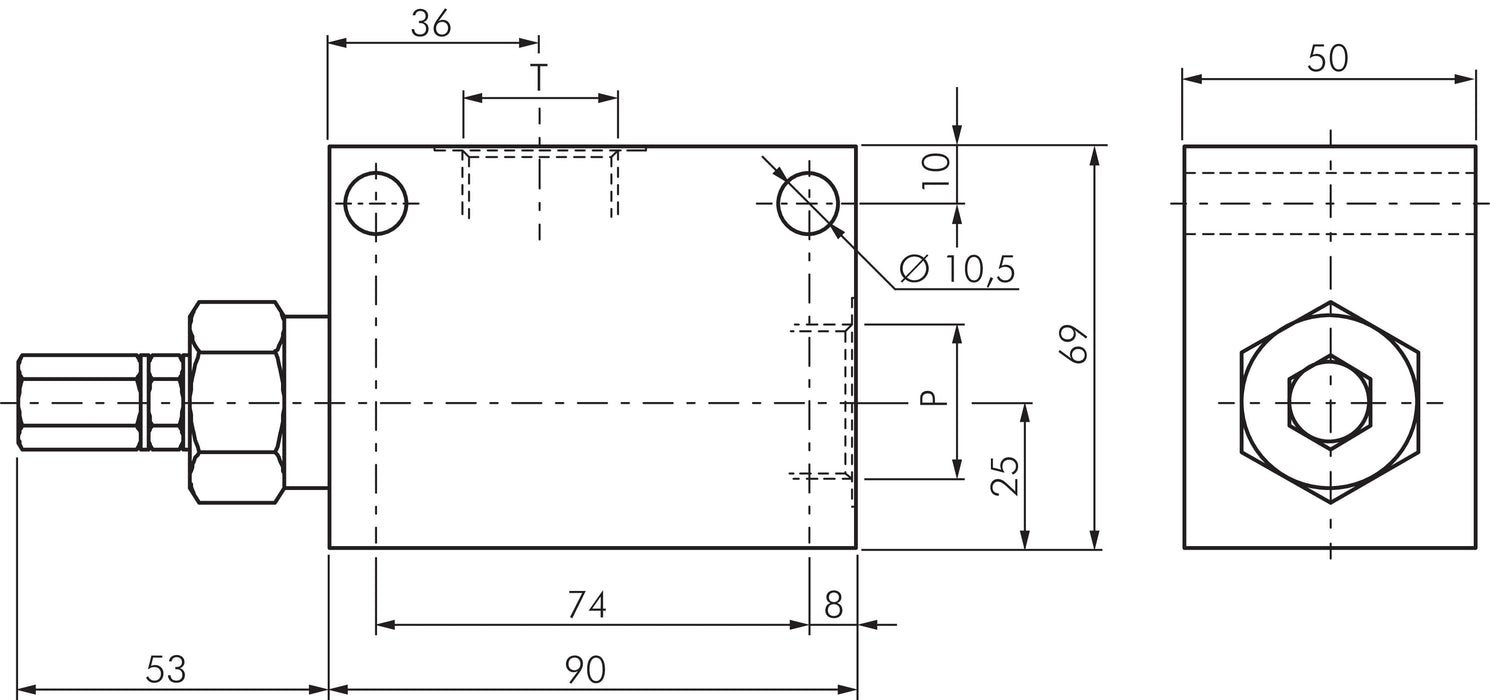 Soupape de surpression 2x G 1", 10 - 210 bar, max. 150 l/min