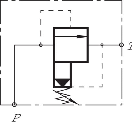 Druckbegrenzungsventil 2x G 1/2", 3 - 70 bar, max. 150 l/min