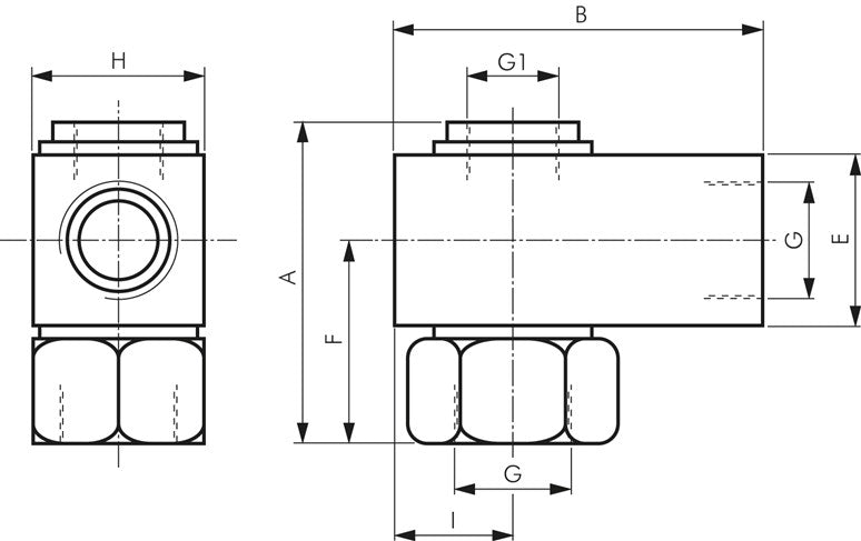 Raccord rotatif 1 pli, G 3/8", utilisation pour le vide