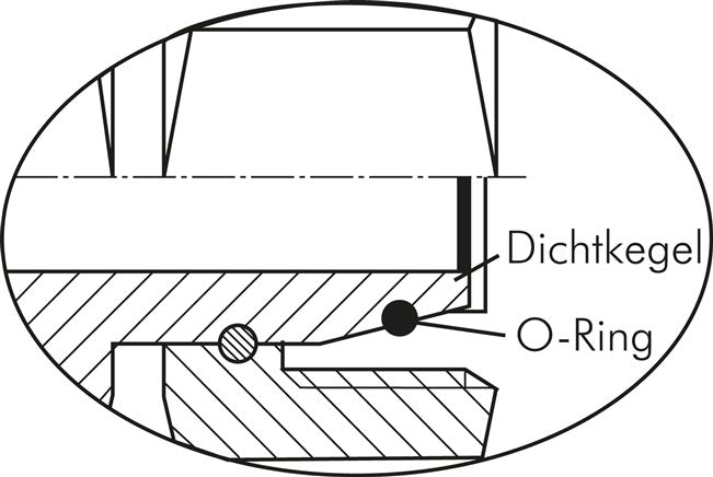 Settings Angle cutting ring fitting. 12 L (M18x1.5), clamping ring 1.4571 (NC)