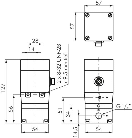 Proportional pressure regulator G 1/4", 0 - 1 bar, 4 - 20 mA, standard (with mounting bracket)
