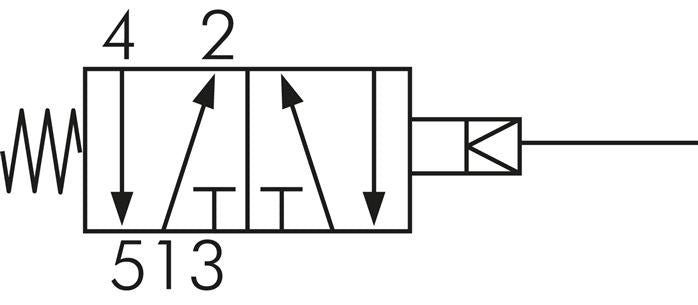 Vanne à ressort, 5/2 voies, G 1/8"