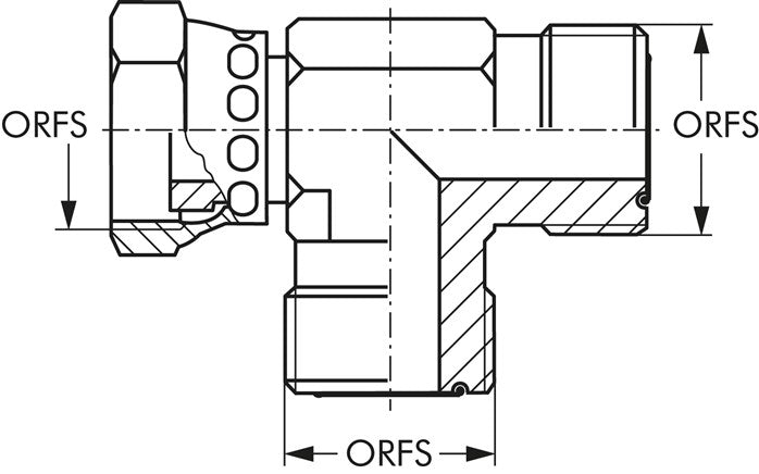 Raccord à vis ORFS-L UN 1-11/16"-12(IG/AG/AG)