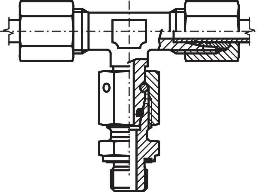 Settings T-cutting ring fitting G 1/2"-15 L (M22x1.5), 1.4571