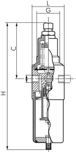 Filtre régulateur, 1.4404, G 1/4", 0,2 - 3bar (standard)