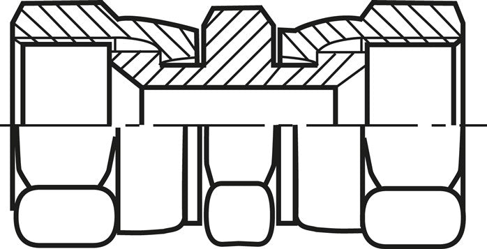 Straight connector JIC, UNF 7/16"-20-UNF 7/16"-20