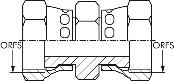 Raccord à vis ORFS UN 1-7/16"-12(IG)-UN 1-7/16"-12(IG)