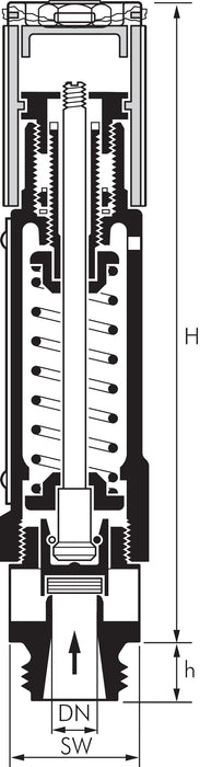 TÜV high-performance safety valve G 3/4", 27.0 bar