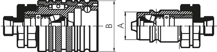 Plug-in coupling ISO7241-1A, plug size 3, 16 S (M24x1.5)