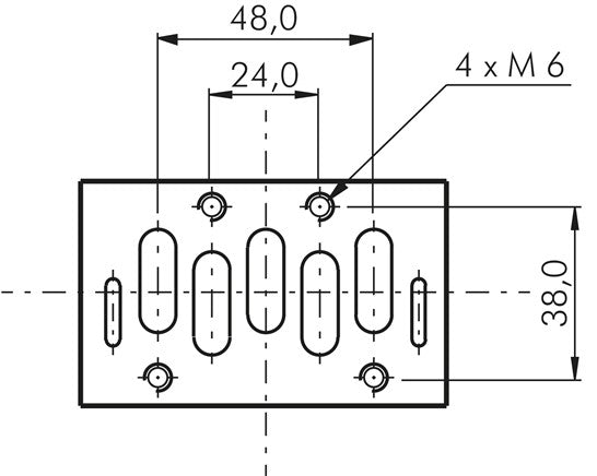 Vanne ISO (taille 2), 5/3 voies, position centrale ventilée, 115 V AC