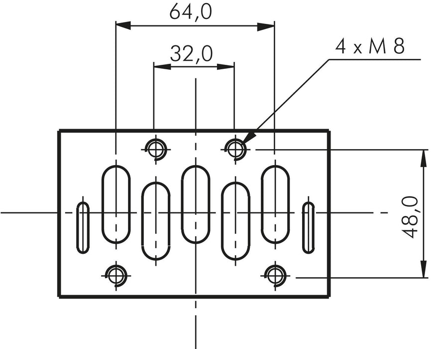 ISO-Ventil (Größe 3), 5/3-Wege Mittelstellung geschlossen, 24 V AC