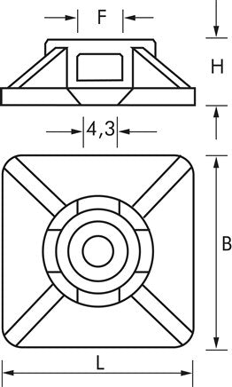 Base à vis pour serre-câbles (3,6 mm)