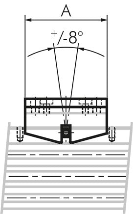 Pont pendulaire (étroit) pour cylindre sans tige de 40 mm