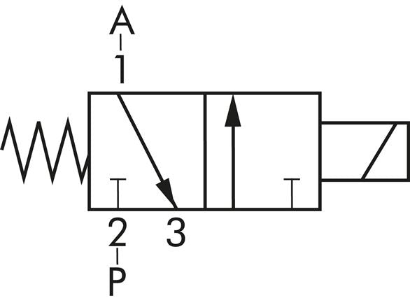 3/2-Wege ES-Magnetventil G 1/8" stromlos geschlossen (NC)