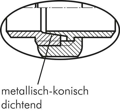 Winkel-Verschraubung konisch dichtend Rp/R 1-1/2"(IG/AG)