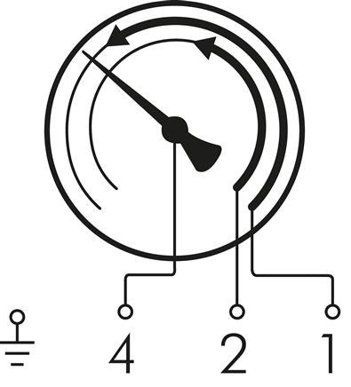 Manomètre à contact (CrNi/Ms), vertical, 100 mm, 0 - 6 bar