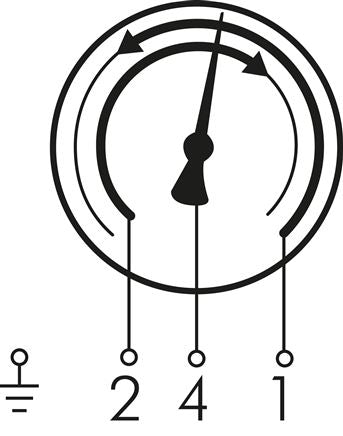 Manomètre à contact (CrNi/Ms), vertical, 160mm, -1 à 5 bar