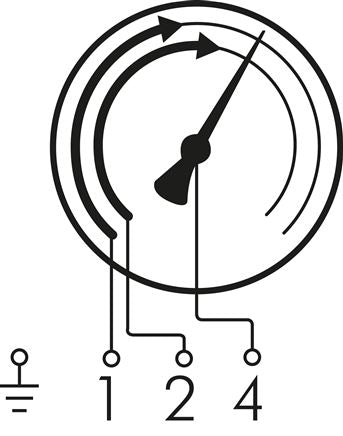 Manomètre à contact (CrNi/Ms), vertical, 160 mm, 0 - 10 bar