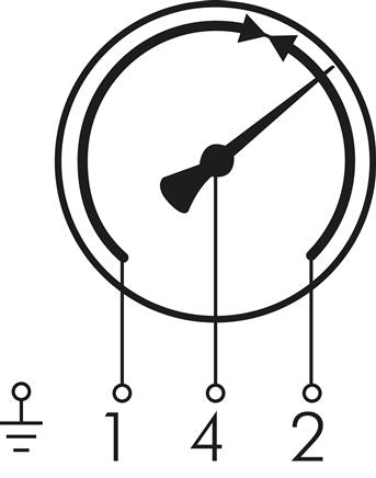 Manomètre à contact (CrNi/Ms), vertical, 100 mm, 0 - 10 bar