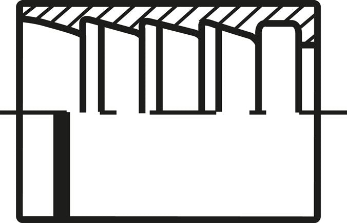 ES-Pressanschluss Hülse 1 SN (geschält & nicht geschält), 2 TE (nicht geschält), 22,0 x 34,5 (Da x L