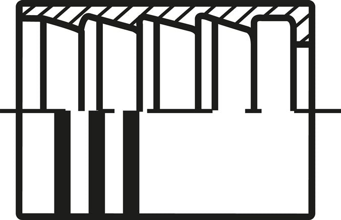 ES-Pressanschluss Hülse 2 SN (geschält), 26 x 35 (Da x L)