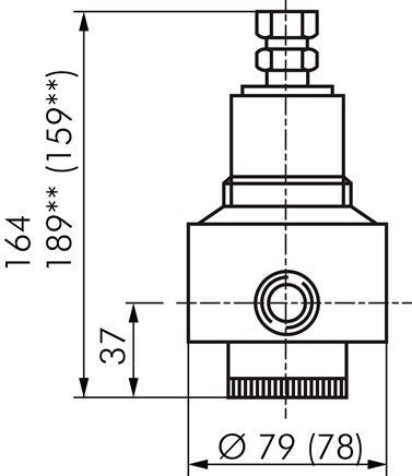 Régulateur de pression, laiton, G 1/2", 0,5 - 8bar (non réversible)