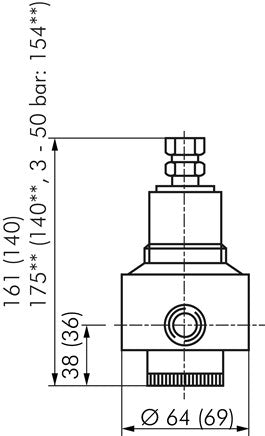 Régulateur de pression, 1.4404, G 3/8", 0,5 - 8bar (non réversible)