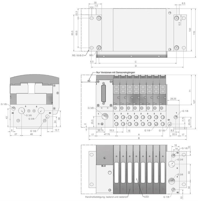 Valve terminal without valves, 10-fold, Profibus DP