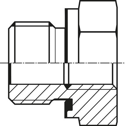 Réducteur hydraulique G 1-1/4"(AG)-G 3/4"(IG), acier galvanisé, joint élastomère