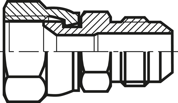 Reduziernippel UNF 3/4"-16(JIC-AG)-UN 1-1/16"-12(JIC-IG)