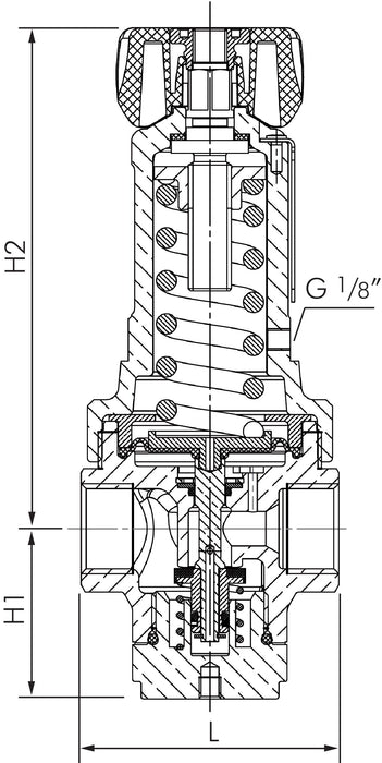 Druckregler, 1.4408, G 1/2", 5 - 30bar (nicht rücksteuerbar)