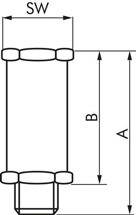 Protection contre la rupture de tuyau G 1/2" (filetage intérieur / filetage extérieur)