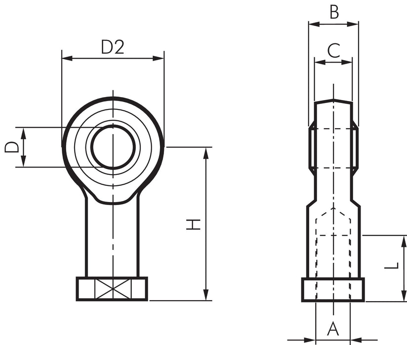 Gelenkkopf, M 20x1,5, Kunststoff
