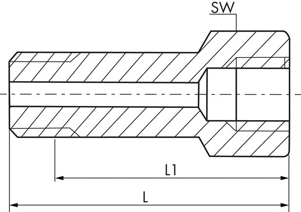 Adaptateur droit (graisseur) R 1/8" mâle - Rp 1/4" femelle