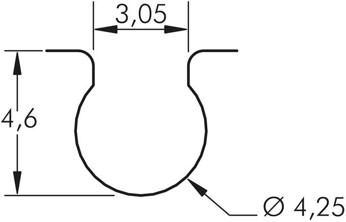 Zylinderschalter, 2-Leiter-Reed-Sensor, rote LED