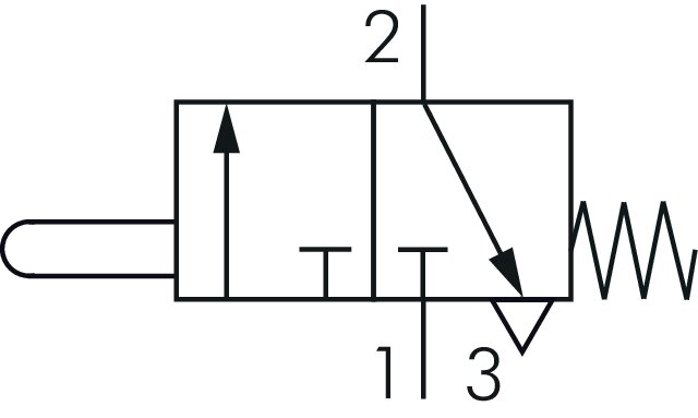 3/2-Wege Grundkörper für Tasterventil M5