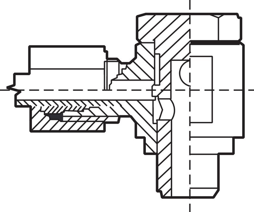 Raccord à vis pivotant angulaire G 1/4"-8 L (M14x1,5), acier galvanisé