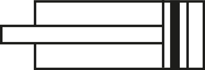 Vérin à course courte, double effet, piston 80mm, course 20mm