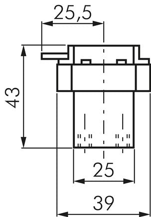 3/2-Wege Grundkörper für Tasterventil M5