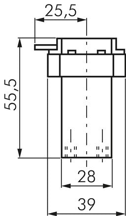 5/2-Wege Grundkörper für Tasterventil M5