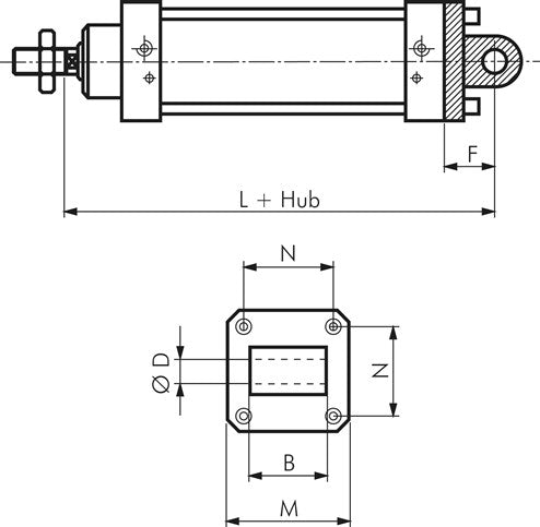 ISO 15552 tab swivel mount 50mm, aluminum