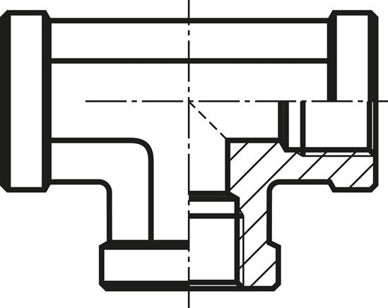 Pièce en T haute pression G 3/4" (IG), V4A