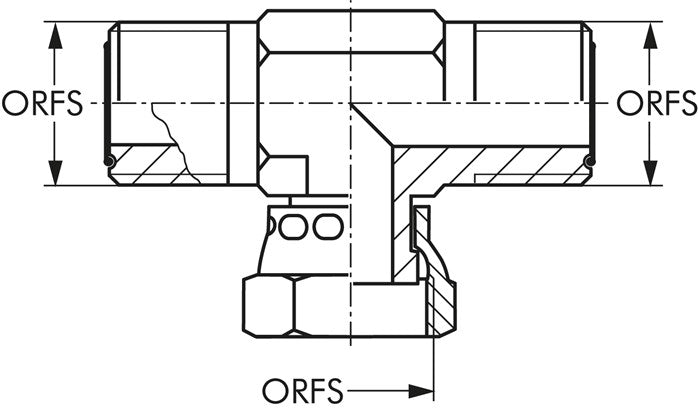 Raccord à vis ORFS-T UN 11/16"-16(AG/IG/AG)