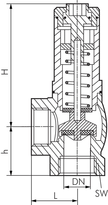 Soupape de trop-plein G 3/8", 12 - 20 bar