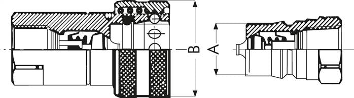 Accouplement ISO 7241-1B, fiche, G 1" (IG), POM