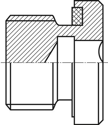 HD sealing plug inner socket. G 1-1/2", galvanized steel