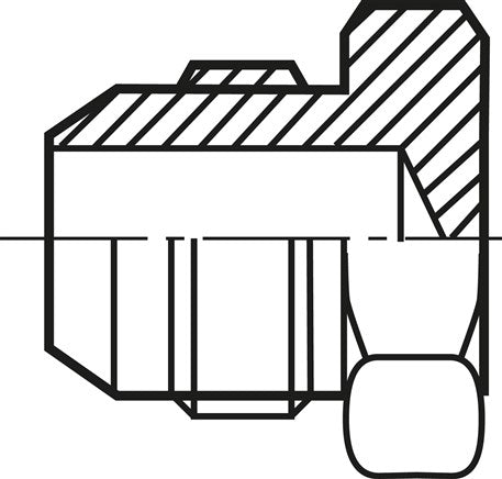HD-Verschlussstopfen UN 1-3/16"-12(JIC), Stahl verzinkt